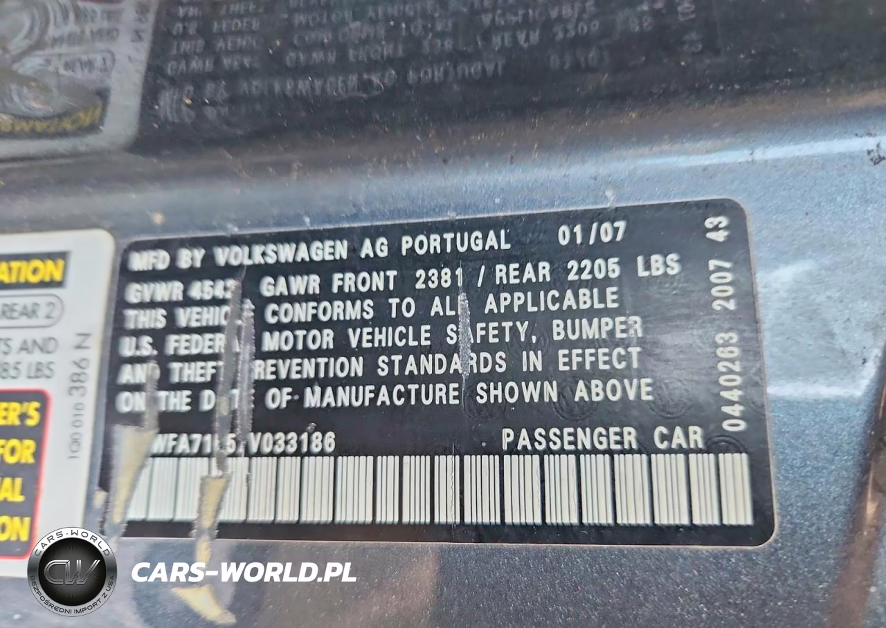 2007 Volkswagen Eos 2.0T Luxury VIN:WVWFA71F57V033186 - 12