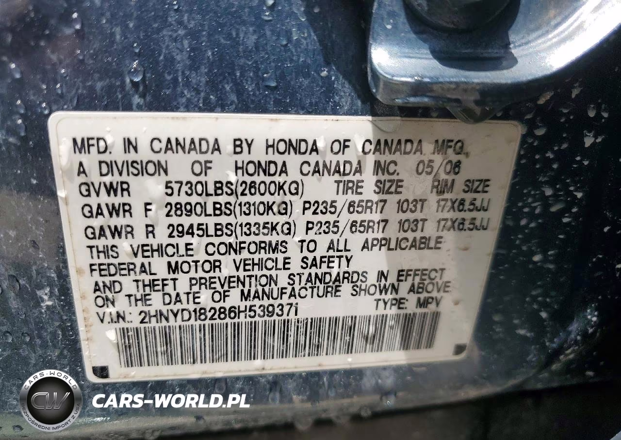 2006 Acura Mdx VIN:2HNYD18286H539371 - 12