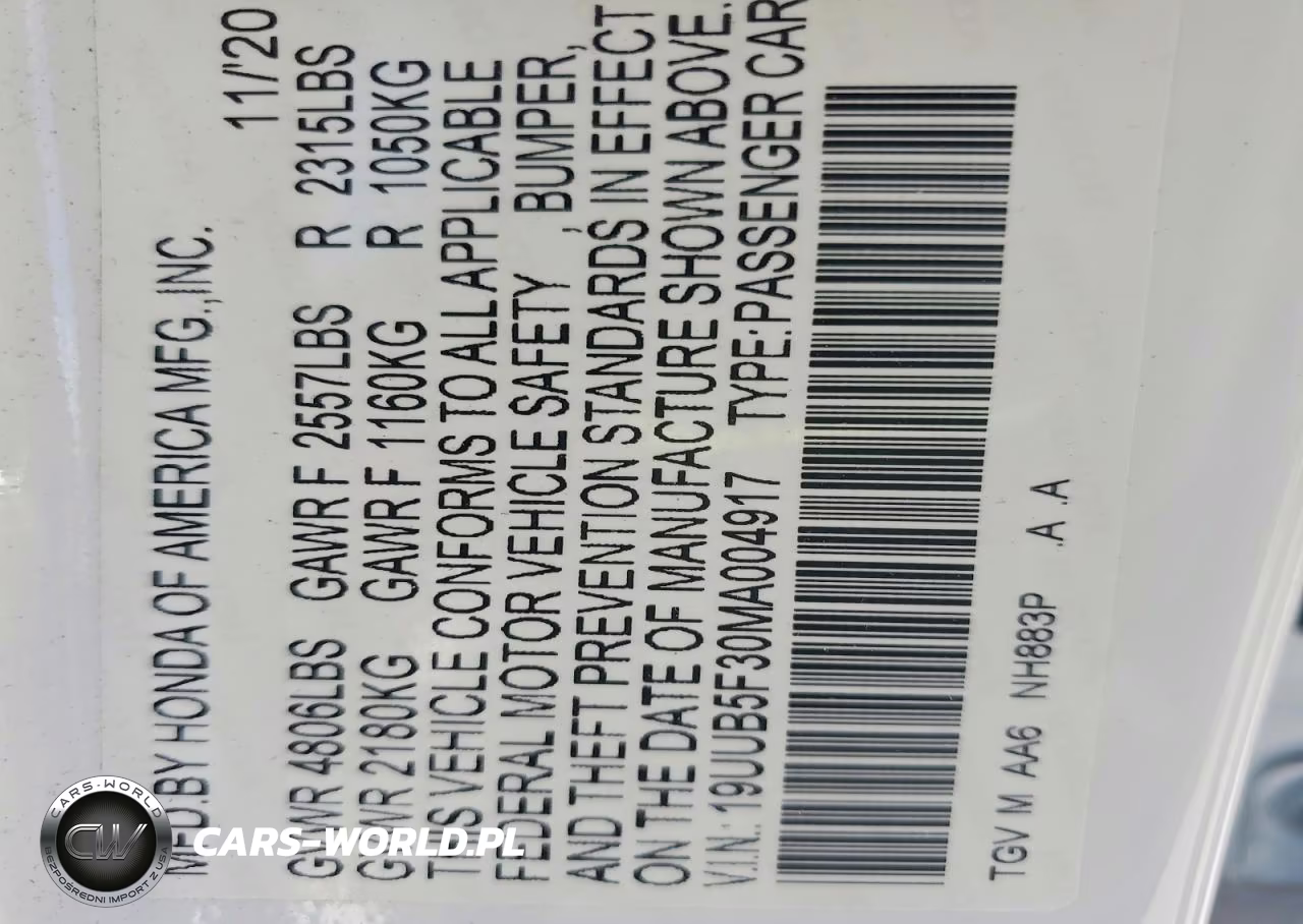 2021 Acura Tlx VIN:19UUB5F30MA004917 - 12