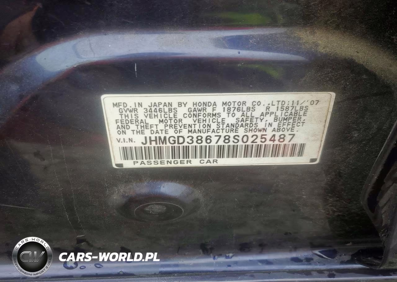 2008 Honda Fit Sport VIN:JHMGD38678S025487 - 12