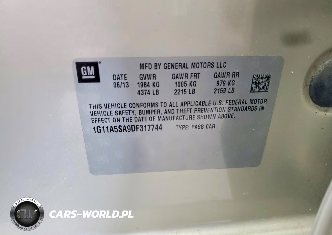 2013 Chevrolet Malibu Ls VIN:1G11A5SA9DF317744 - 12