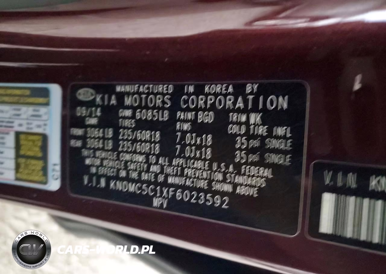 2015 Kia Sedona Ex VIN:KNDMC5C1XF6023592 - 13