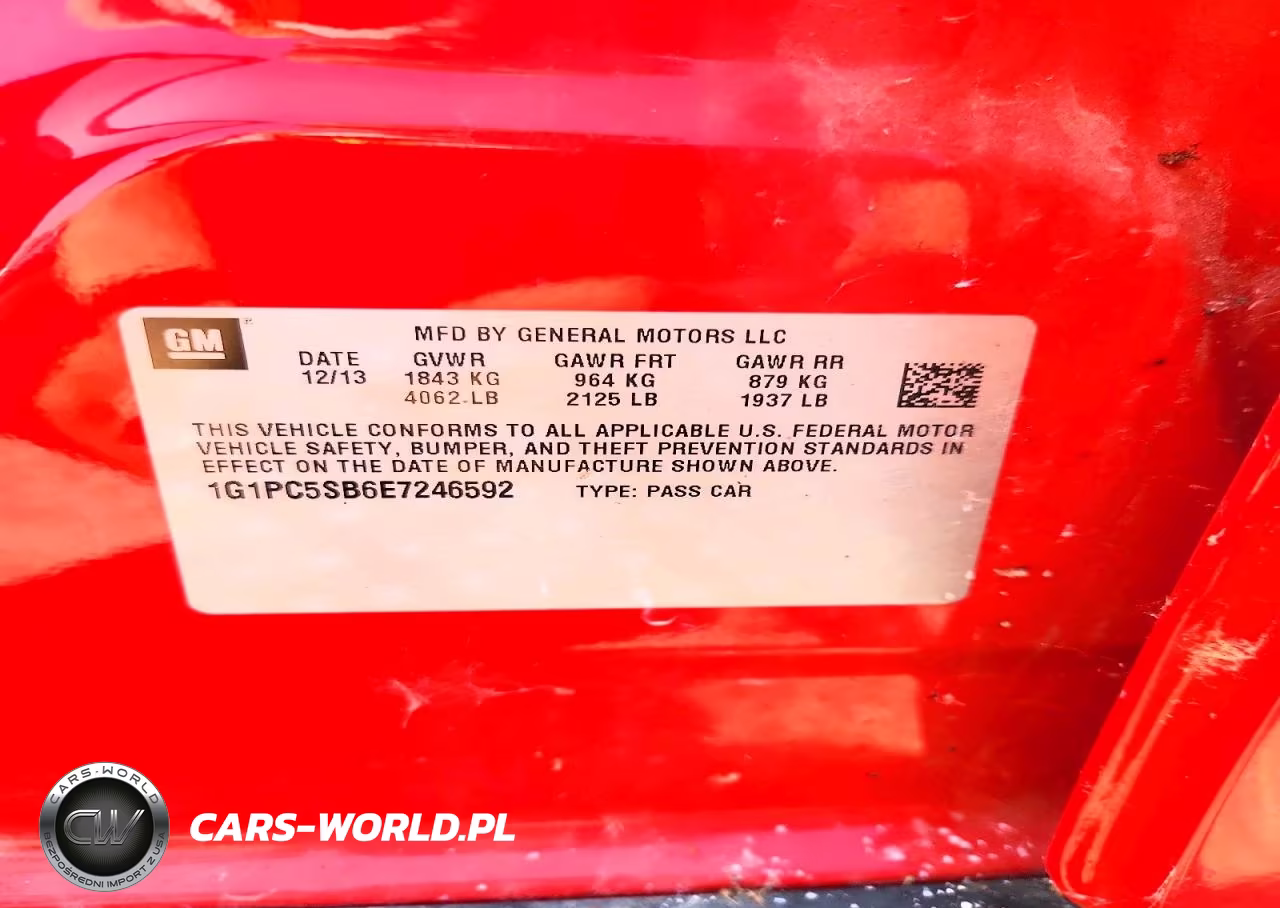 2014 Chevrolet Cruze Lt VIN:1G1PC5SB6E7246592 - 12