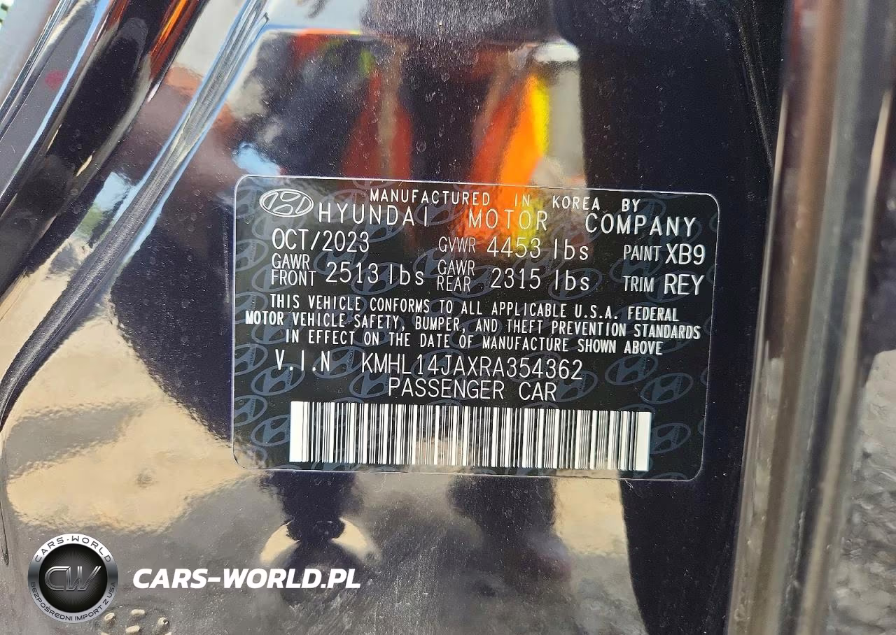 2024 Hyundai Sonata Sel VIN:KMHL14JAXRA354362 - 13