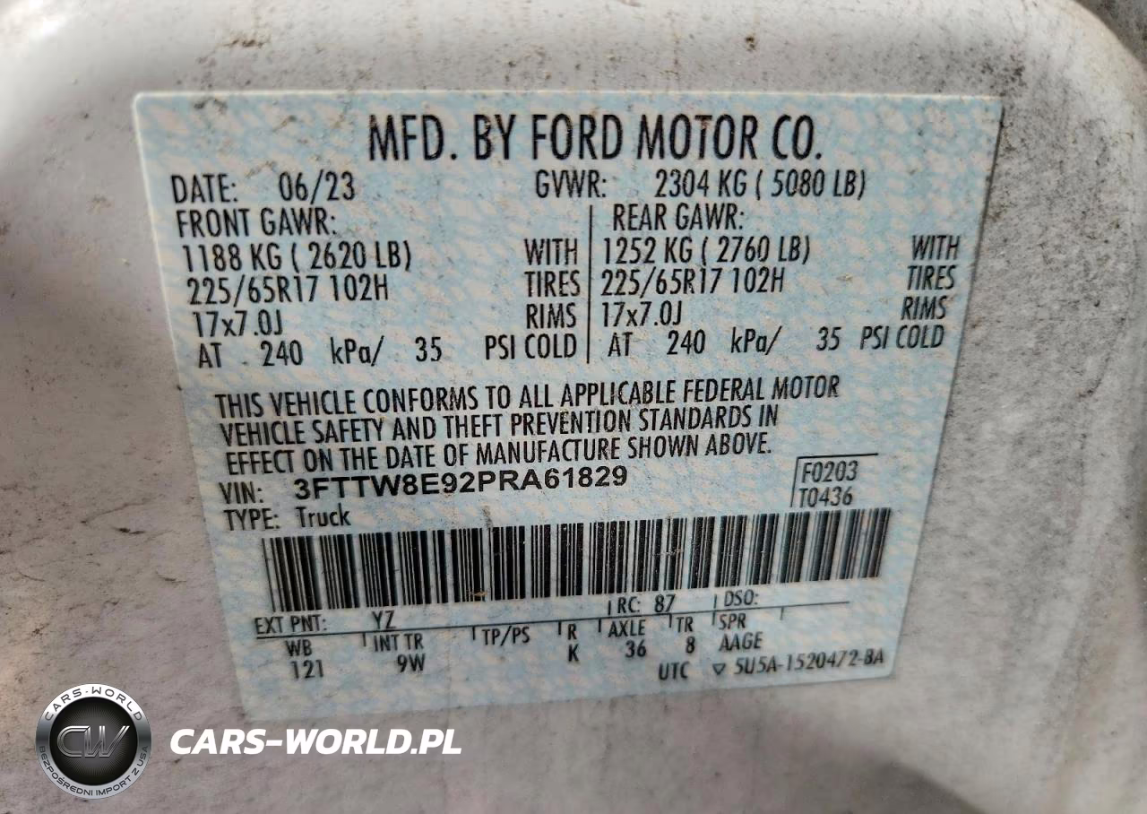 2023 Ford Maverick Xl VIN:3FTTW8E92PRA61829 - 12