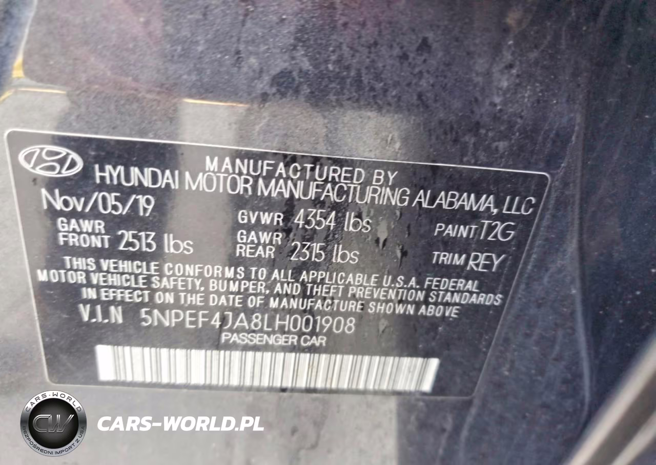 2020 Hyundai Sonata Sel VIN:5NPEF4JA8LH001908 - 13