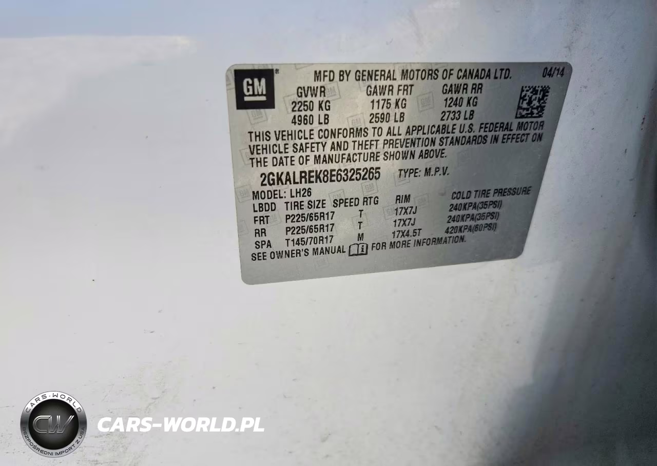 2014 GMC Terrain Sle VIN:2GKALREK8E6325265 - 13