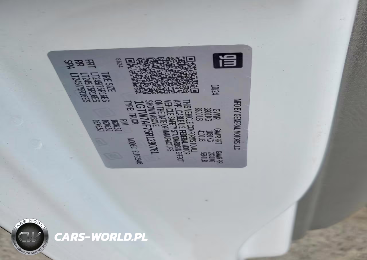 2024 GMC Savana G2500 VIN:1GTW7AF75R1290761 - 14