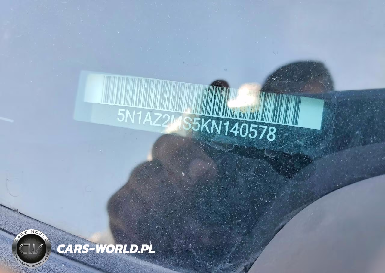 2019 Nissan Murano Sl VIN:5N1AZ2MS5KN140578 - 14