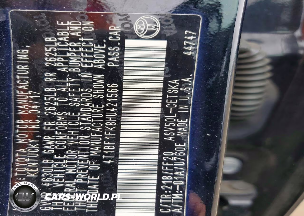 2017 Toyota Camry Se VIN:4T1BF1FK8HU421566 - 12
