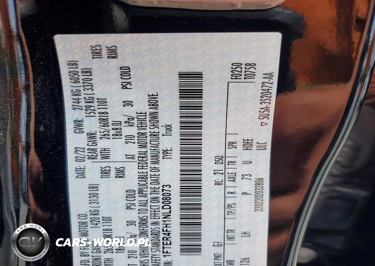 2022 Ford Ranger Xl VIN:1FTER4FH1NLD08073 - 12