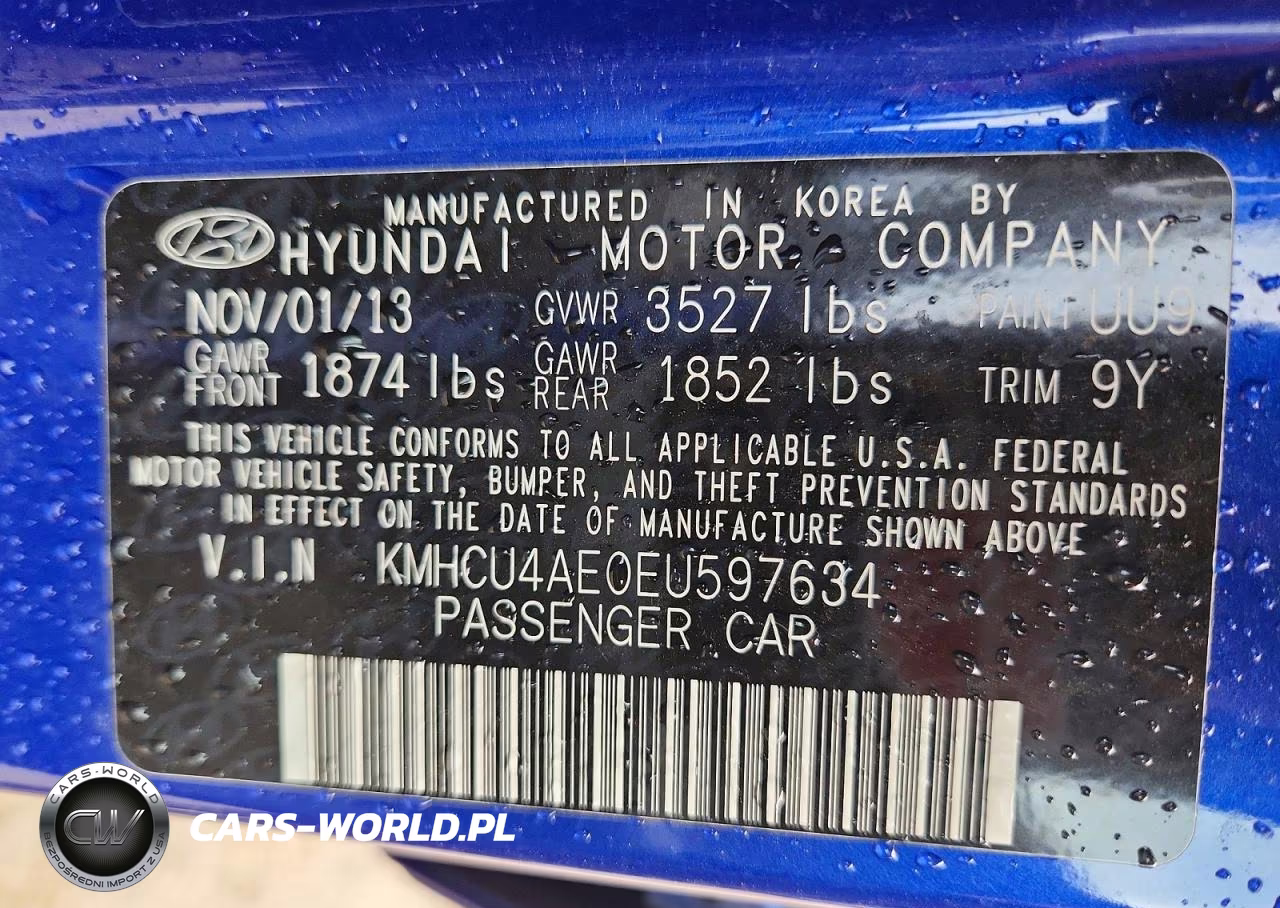 2014 Hyundai Accent Gls VIN:KMHCU4AE0EU597634 - 12
