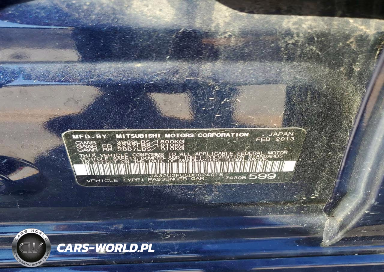 2013 Mitsubishi Lancer Es-Es Sport VIN:JA32U2FU5DU024018 - 12