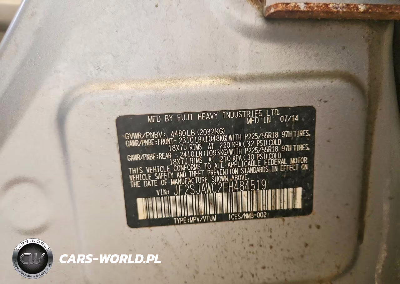 2015 Subaru Forester 2.5I Touring VIN:JF2SJAWC2FH484519 - 13