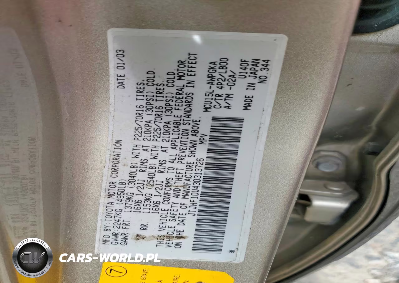 2003 Lexus Rx 300 VIN:JTJHF10U430313726 - 13
