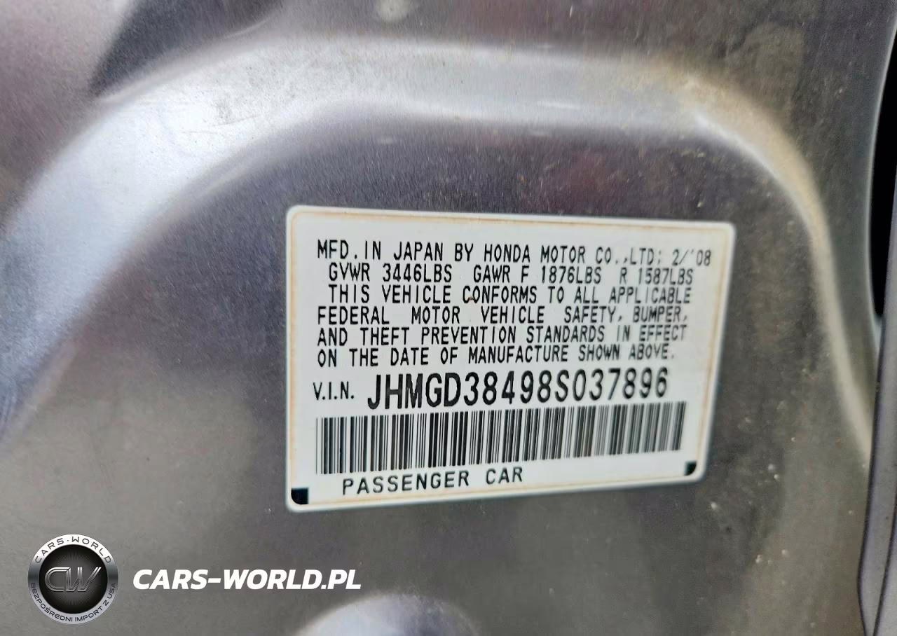 2008 Honda Fit VIN:JHMGD38498S037896 - 12