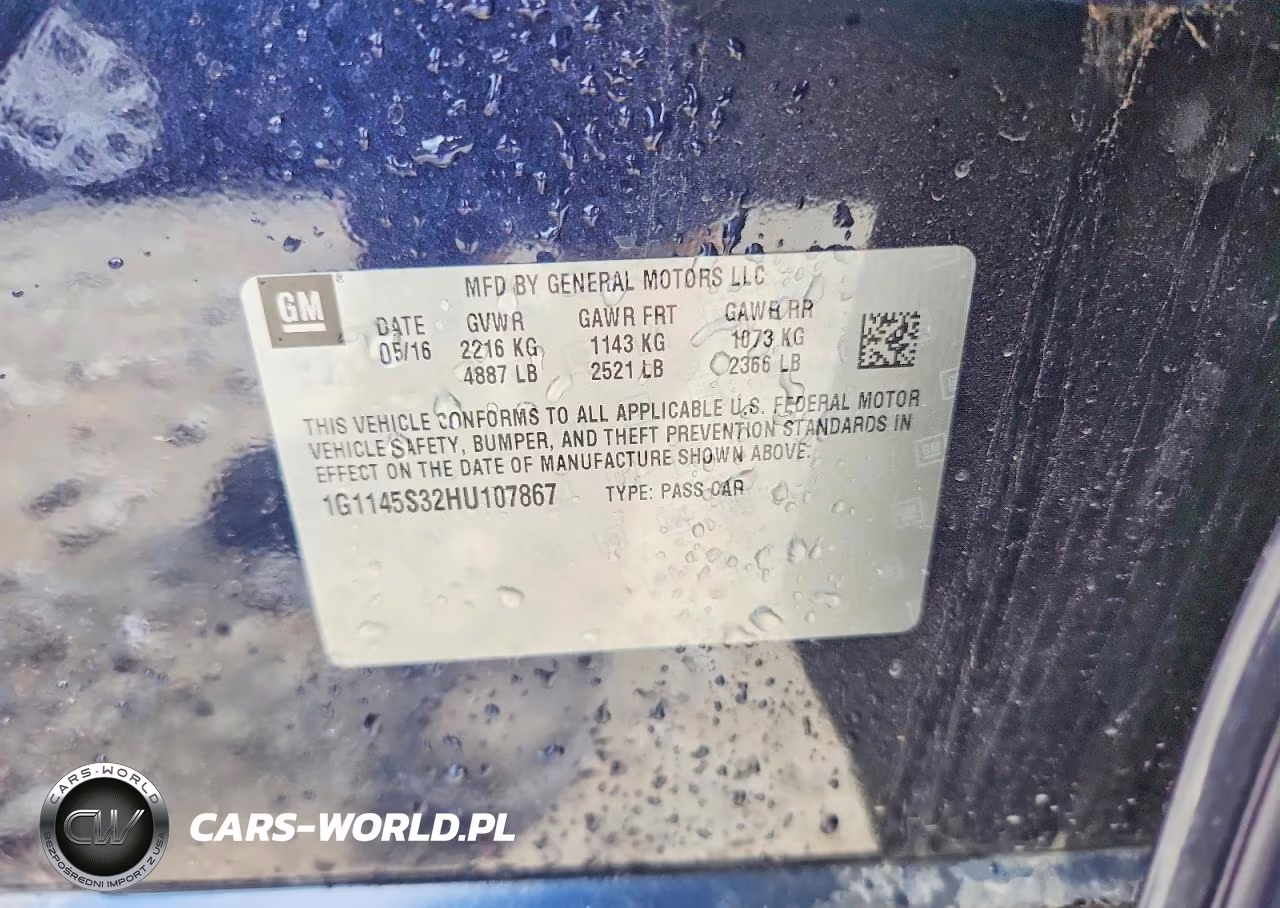 2017 Chevrolet Impala Premier VIN:1G1145S32HU107867 - 12