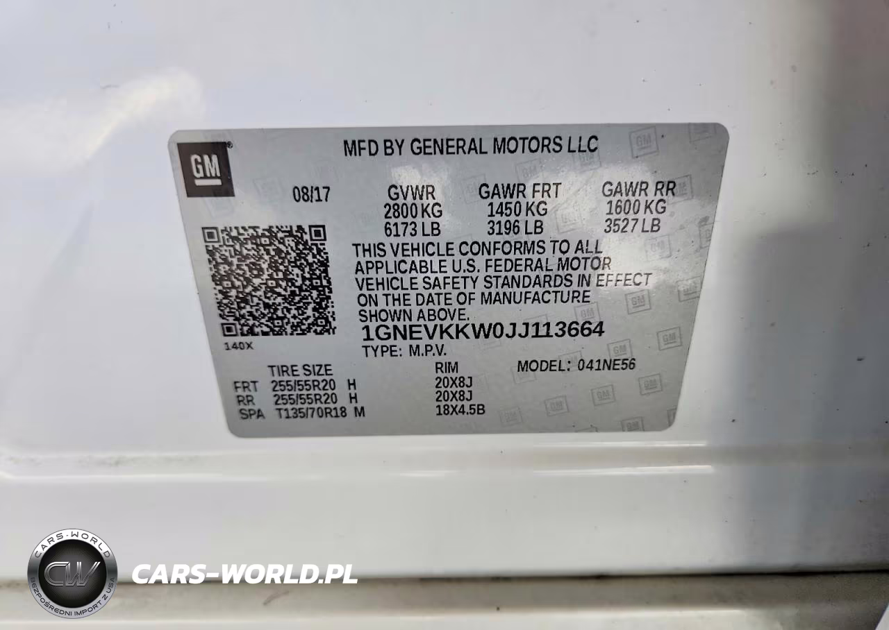 2018 Chevrolet Traverse High Country VIN:1GNEVKKW0JJ113664 - 13