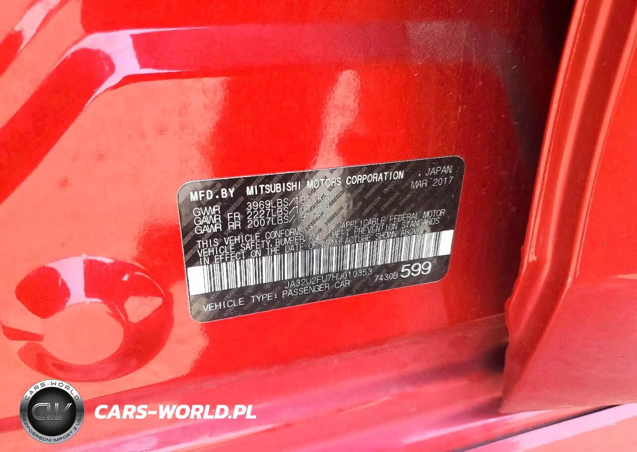 2017 Mitsubishi Lancer Es VIN:JA32U2FU7HU010353 - 12