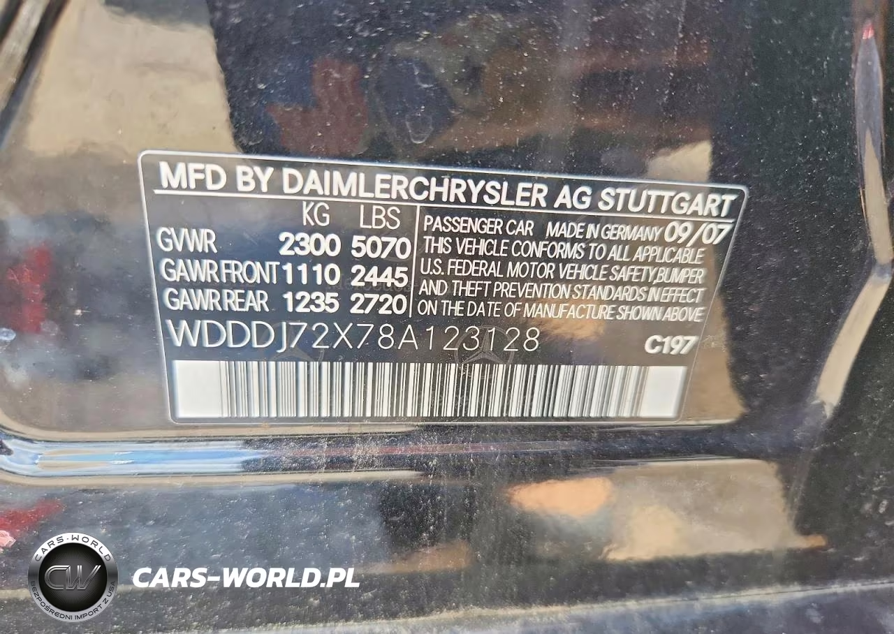 2008 Mercedes-Benz Cls 550 VIN:WDDDJ72X78A123128 - 12