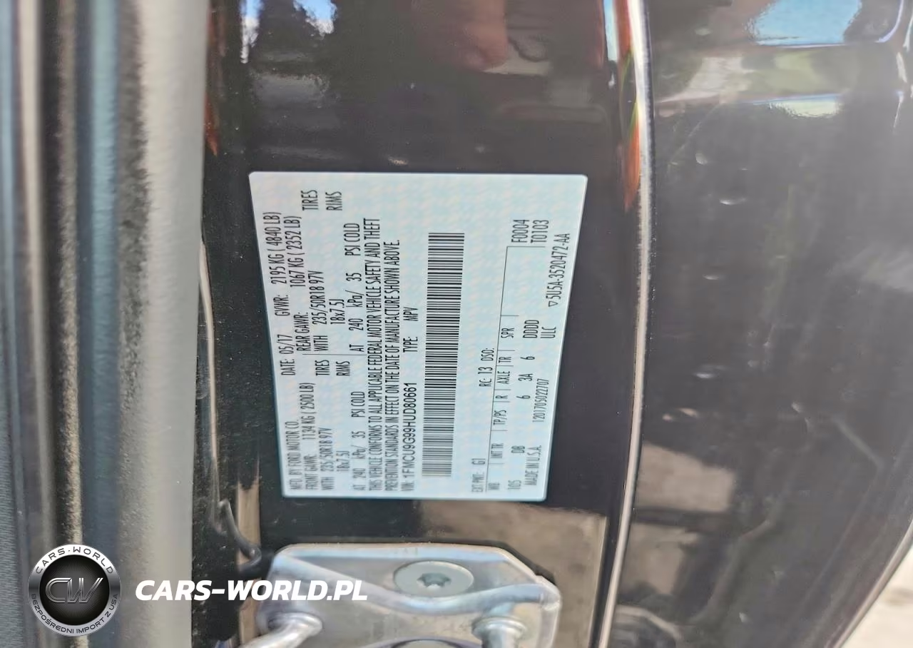2017 Ford Escape Se VIN:1FMCU9G99HUD80661 - 13
