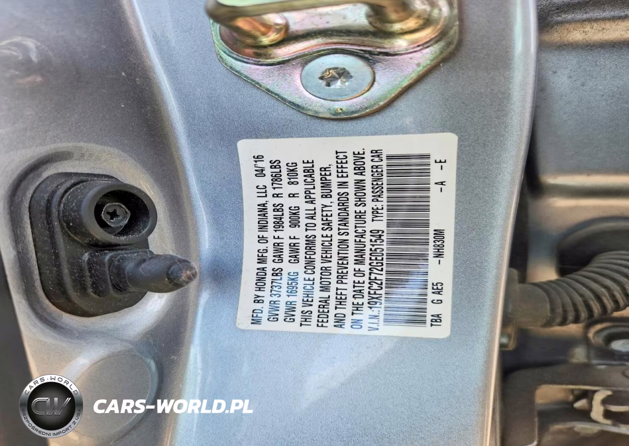 2016 Honda Civic Ex VIN:19XFC2F72GE051549 - 12