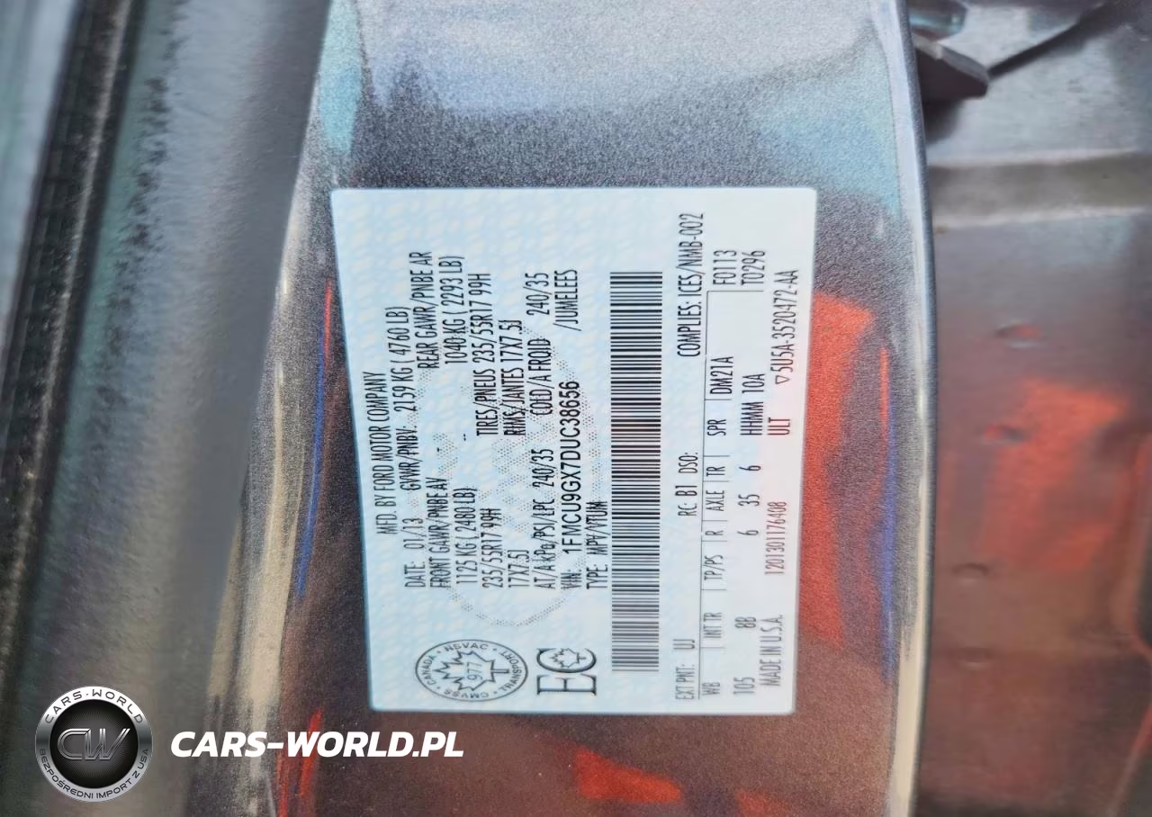 2013 Ford Escape Se VIN:1FMCU9GX7DUC38656 - 13