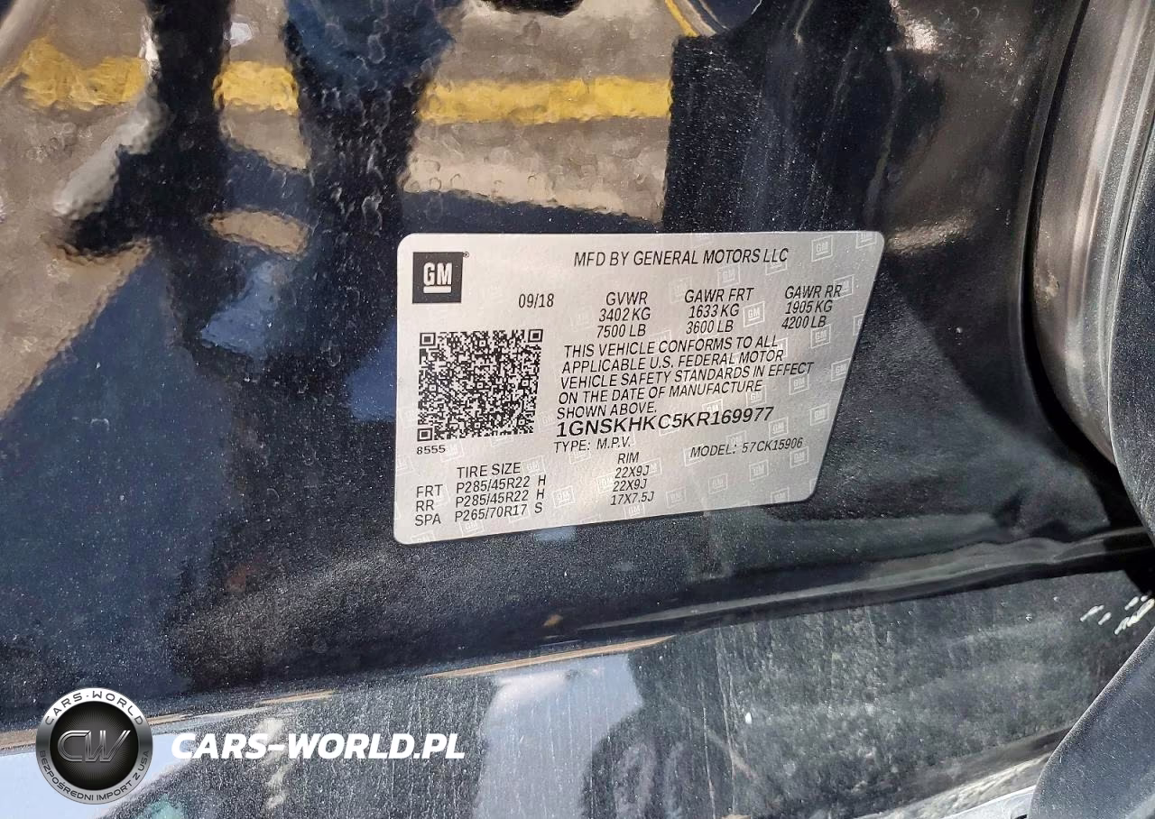 2019 Chevrolet Suburban K1500 Lt VIN:1GNSKHKC5KR169977 - 13