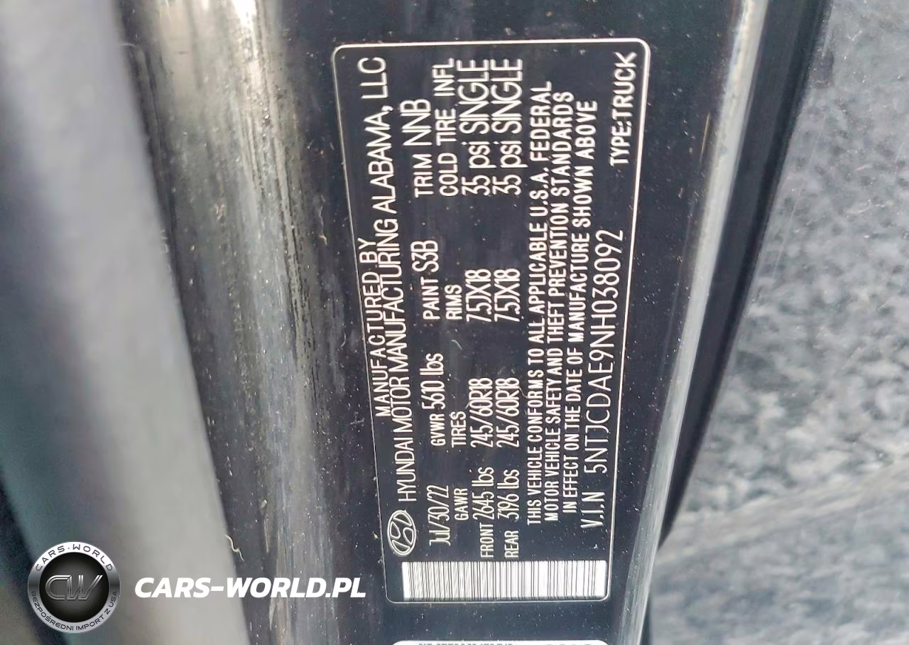 2022 Hyundai Santa Cruz Sel VIN:5NTJCDAE9NH038092 - 12