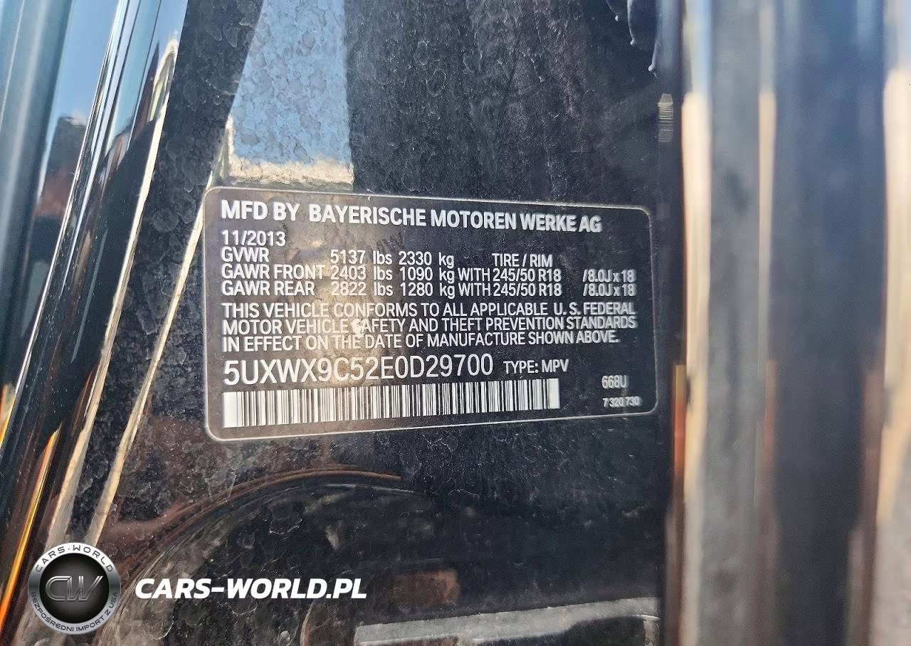 2014 BMW X3 xDrive28I VIN:5UXWX9C52E0D29700 - 12