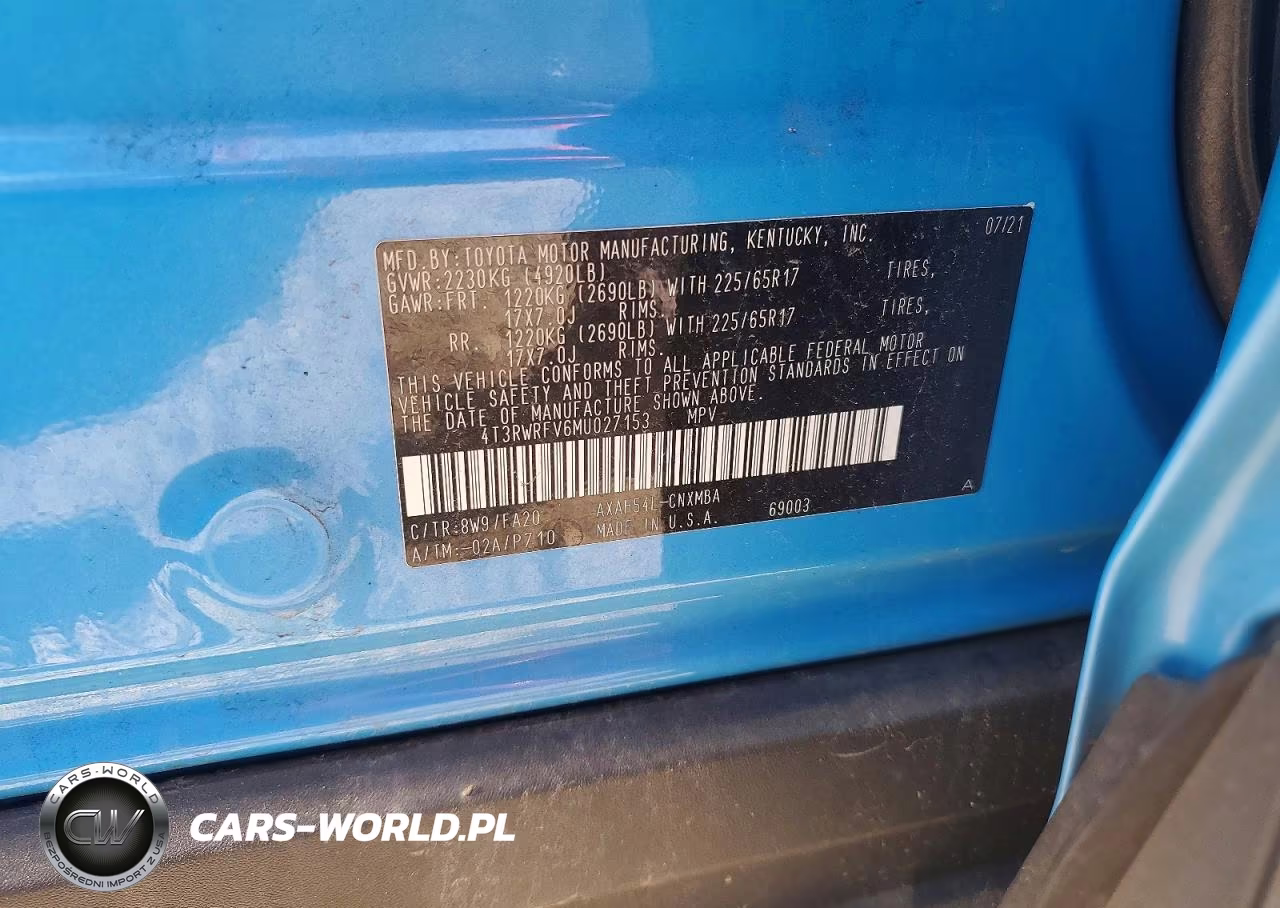 2021 Toyota Rav4 Xle VIN:4T3RWRFV6MU027153 - 13