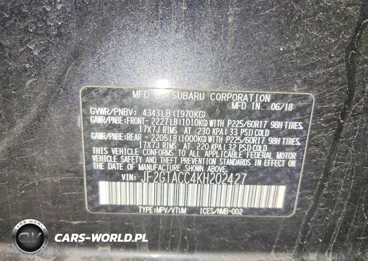 2019 Subaru Crosstrek Premium VIN:JF2GTACC4KH202427 - 13