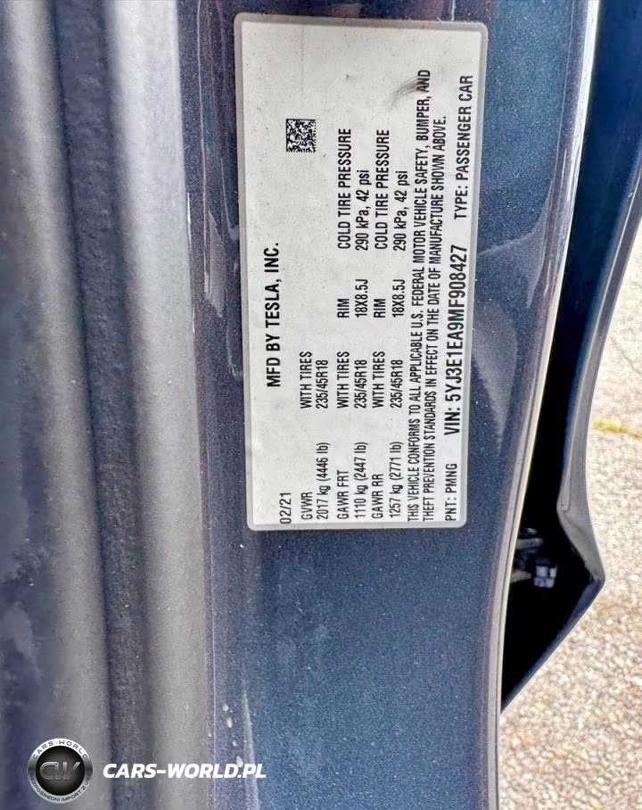 2021 Tesla Model 3 VIN:5YJ3E1EA9MF908427 - 10