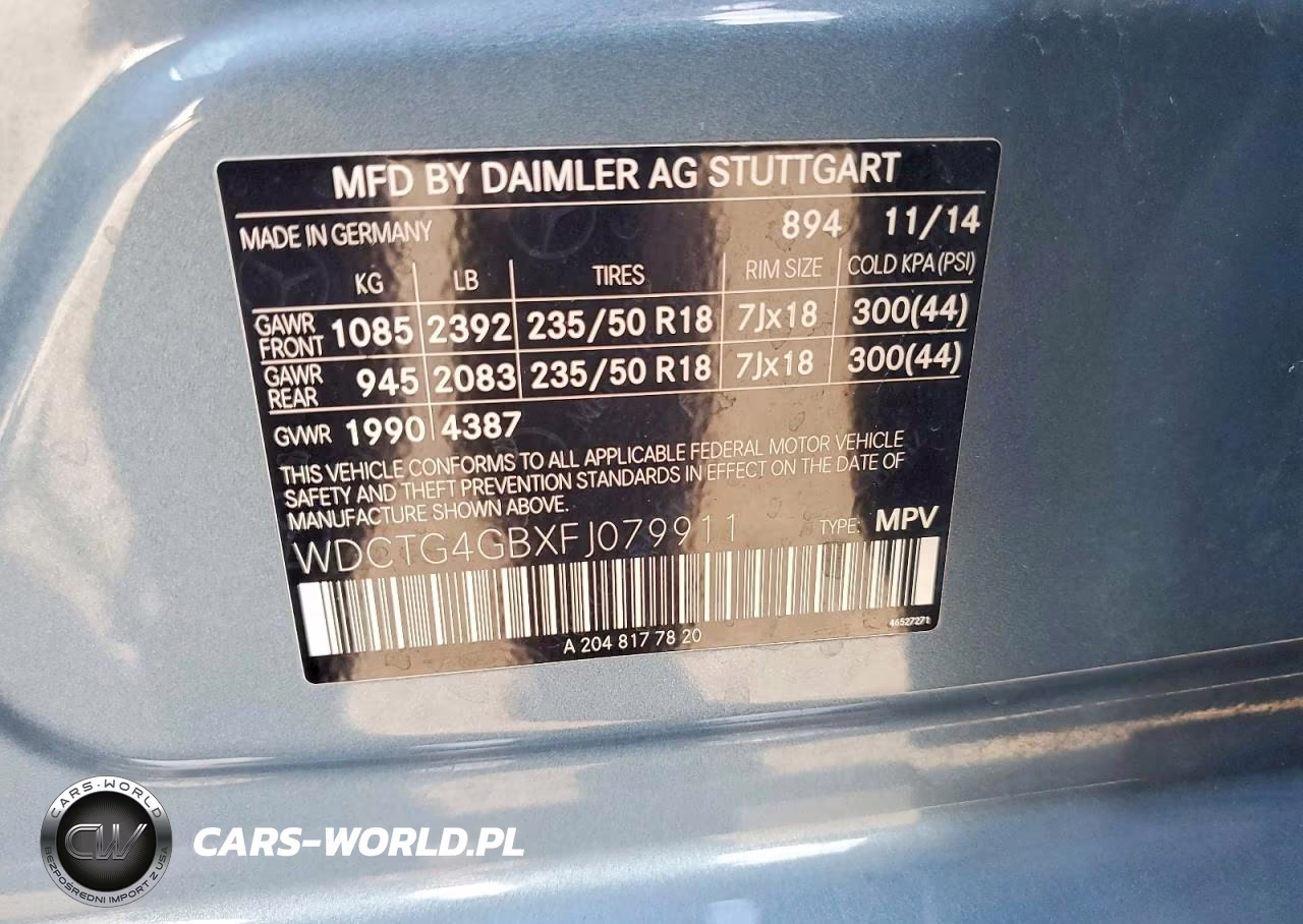 2015 Mercedes-Benz Gla 250 4Matic VIN:WDCTG4GBXFJ079911 - 13