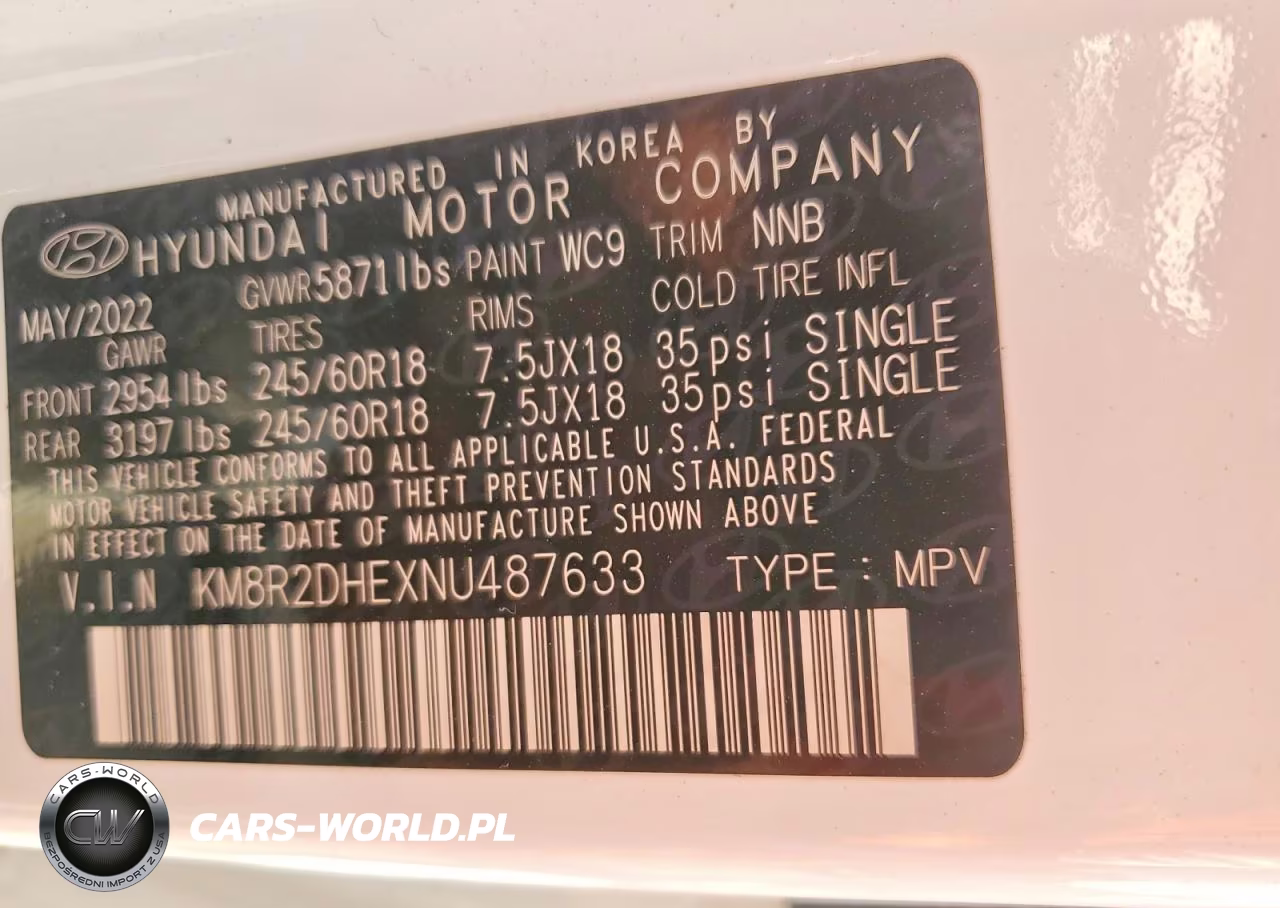 2022 Hyundai Palisade Sel VIN:KM8R2DHEXNU487633 - 12