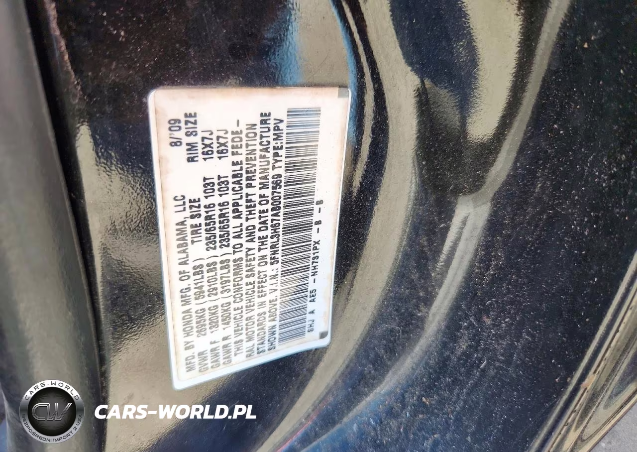 2010 Honda Odyssey Exl VIN:5FNRL3H67AB007569 - 13