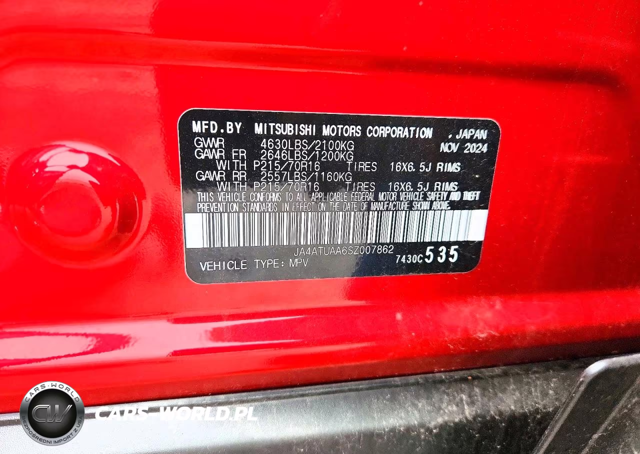 2025 Mitsubishi Eclipse Cross Es VIN:JA4ATUAA6SZ007862 - 14