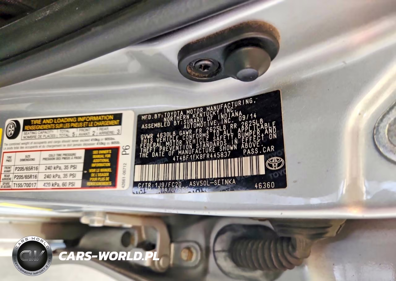2015 Toyota Camry Le VIN:4T4BF1FK8FR445837 - 12