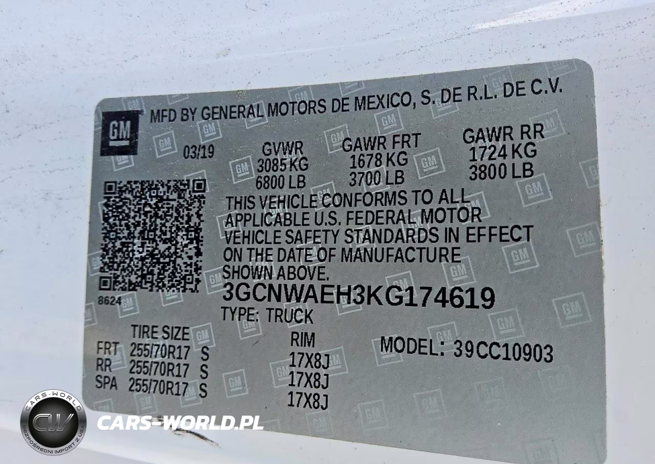 2019 Chevrolet Silverado C1500 VIN:3GCNWAEH3KG174619 - 12