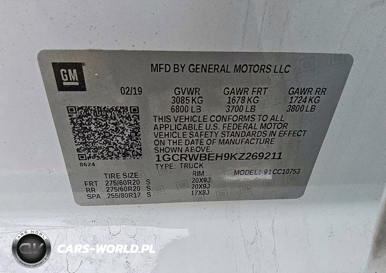 2019 Chevrolet Silverado C1500 Custom VIN:1GCRWBEH9KZ269211 - 12