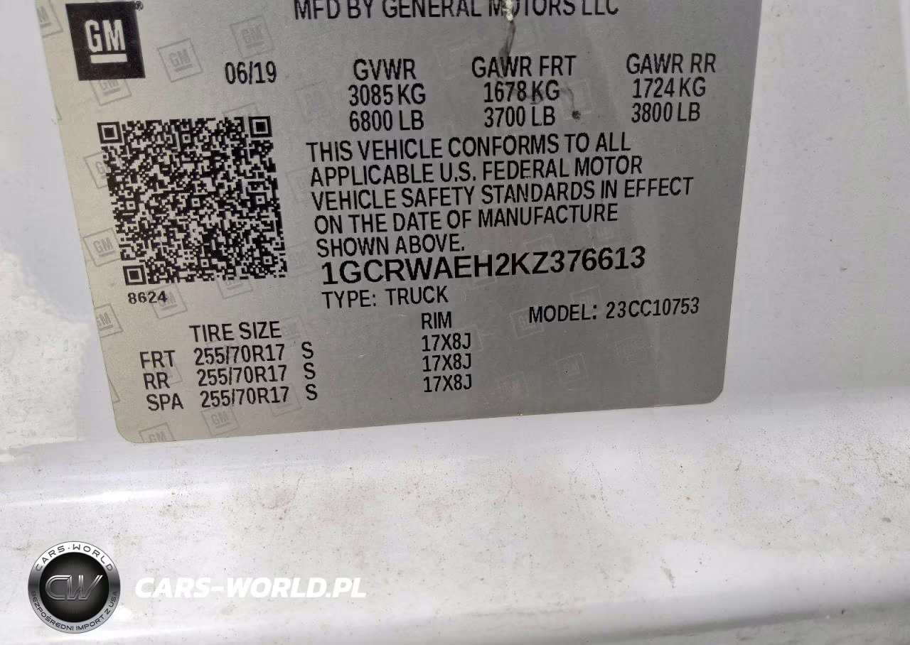 2019 Chevrolet Silverado C1500 VIN:1GCRWAEH2KZ376613 - 12