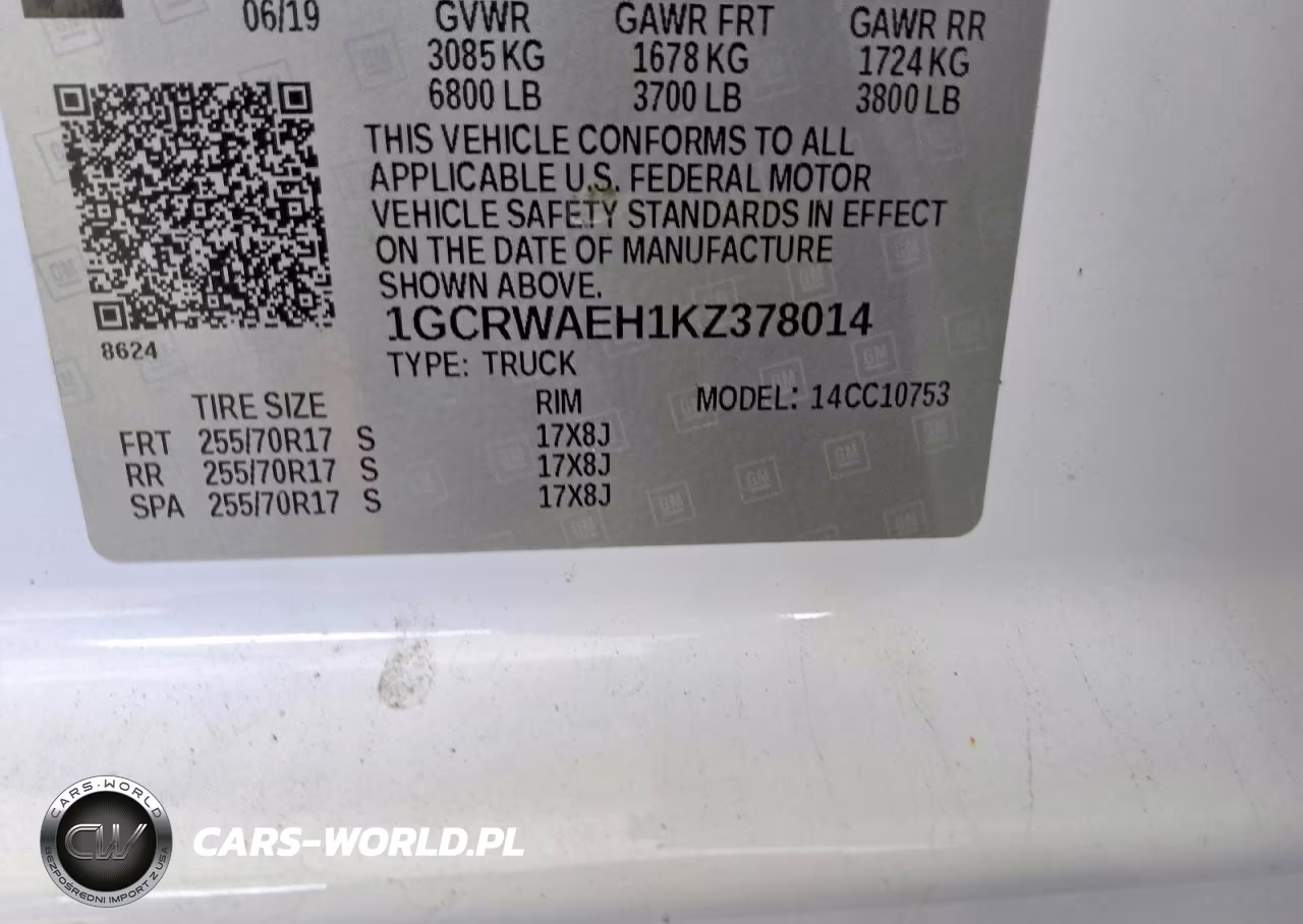 2019 Chevrolet Silverado C1500 VIN:1GCRWAEH1KZ378014 - 12
