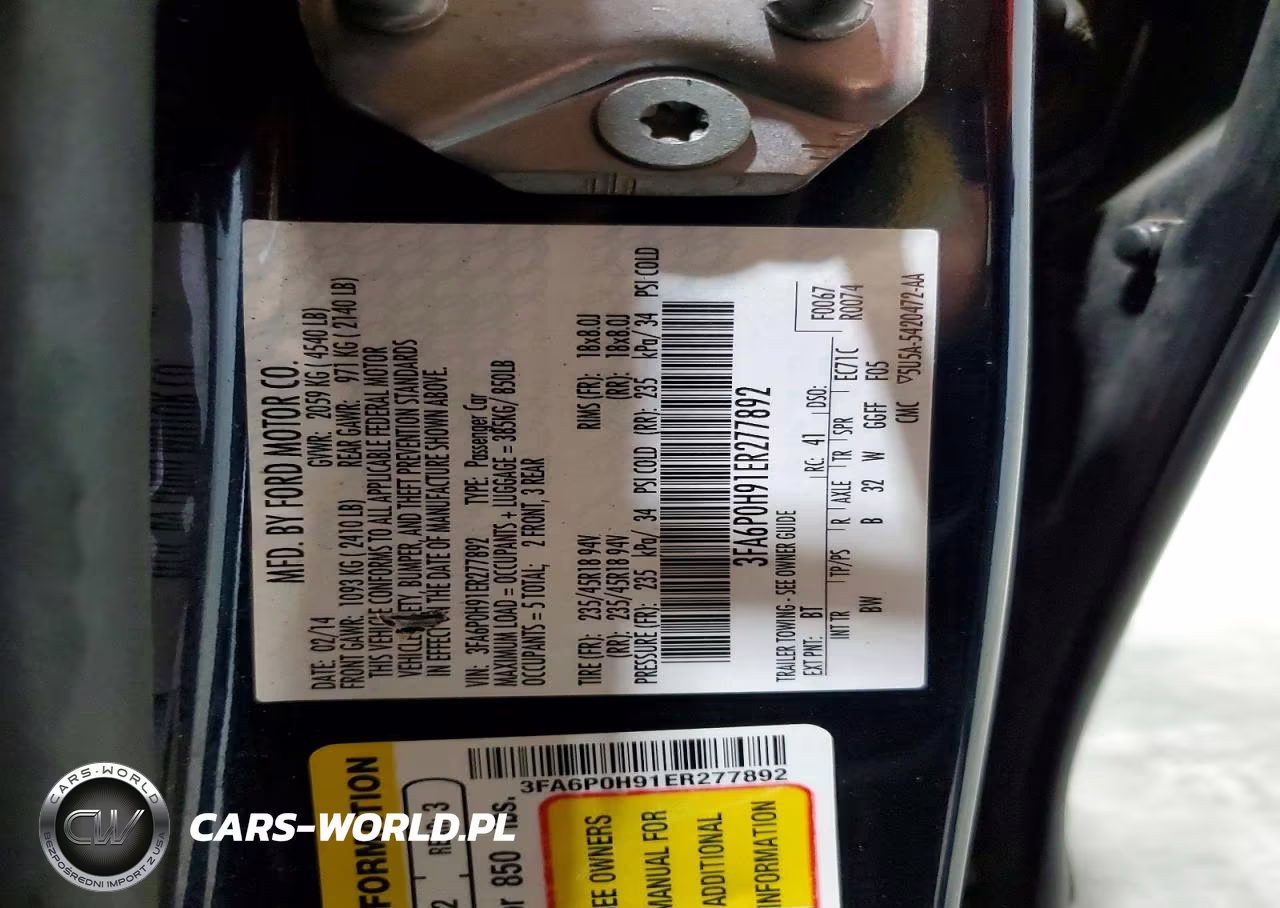 2014 Ford Fusion Se VIN:3FA6P0H91ER277892 - 12