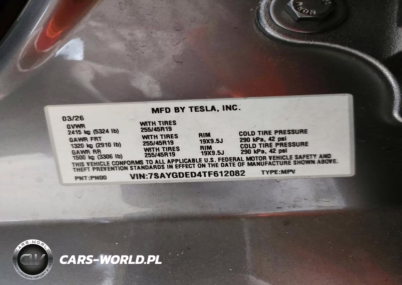 2026 Tesla Model Y VIN:7SAYGDED4TF612082 - 12