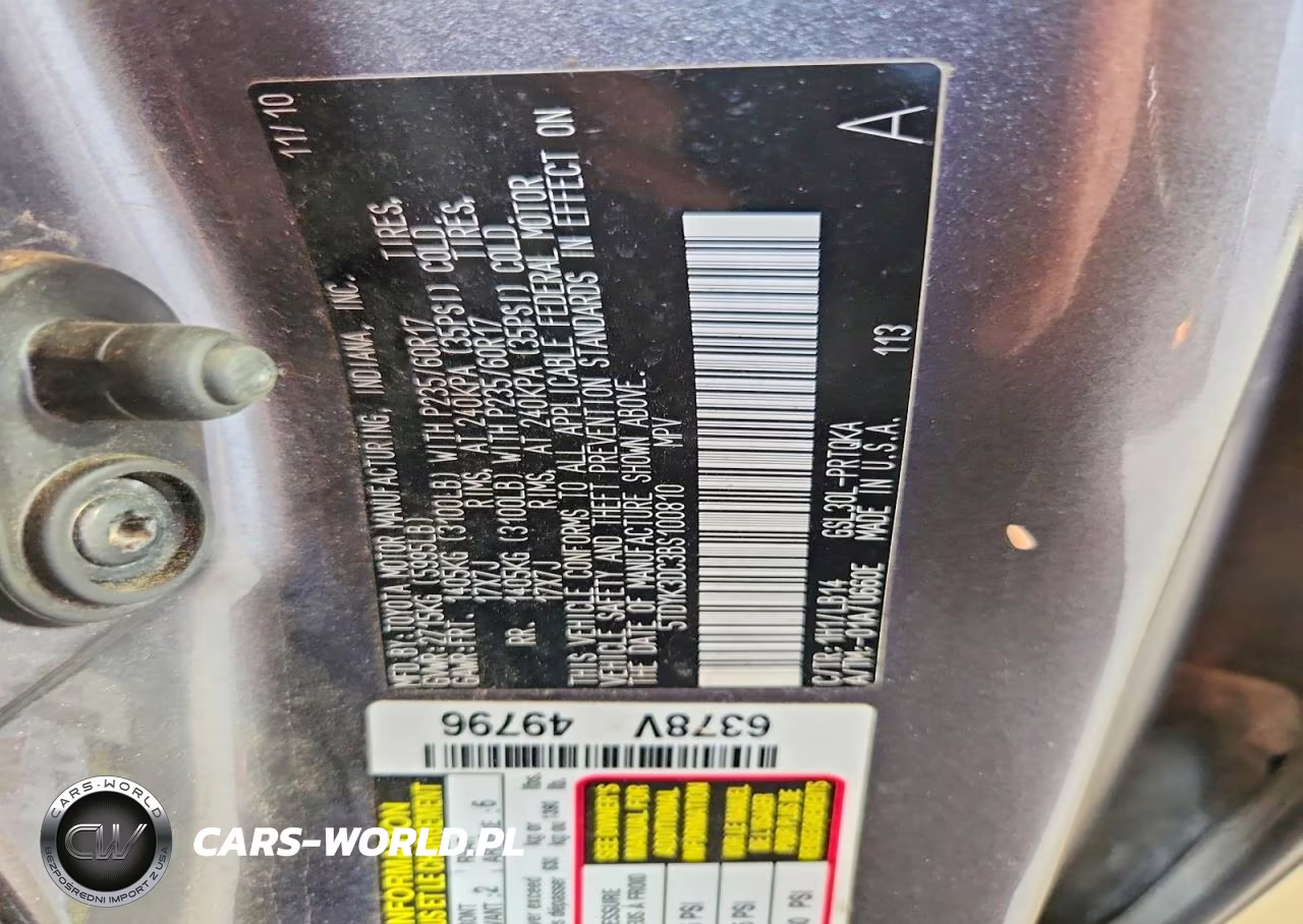 2011 Toyota Sienna Xle 8-Passenger VIN:5TDYK3DC3BS100810 - 13