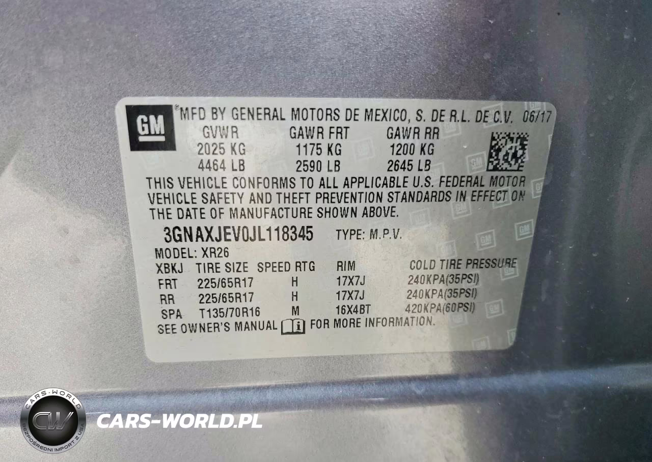 2018 Chevrolet Equinox Lt VIN:3GNAXJEV0JL118345 - 14