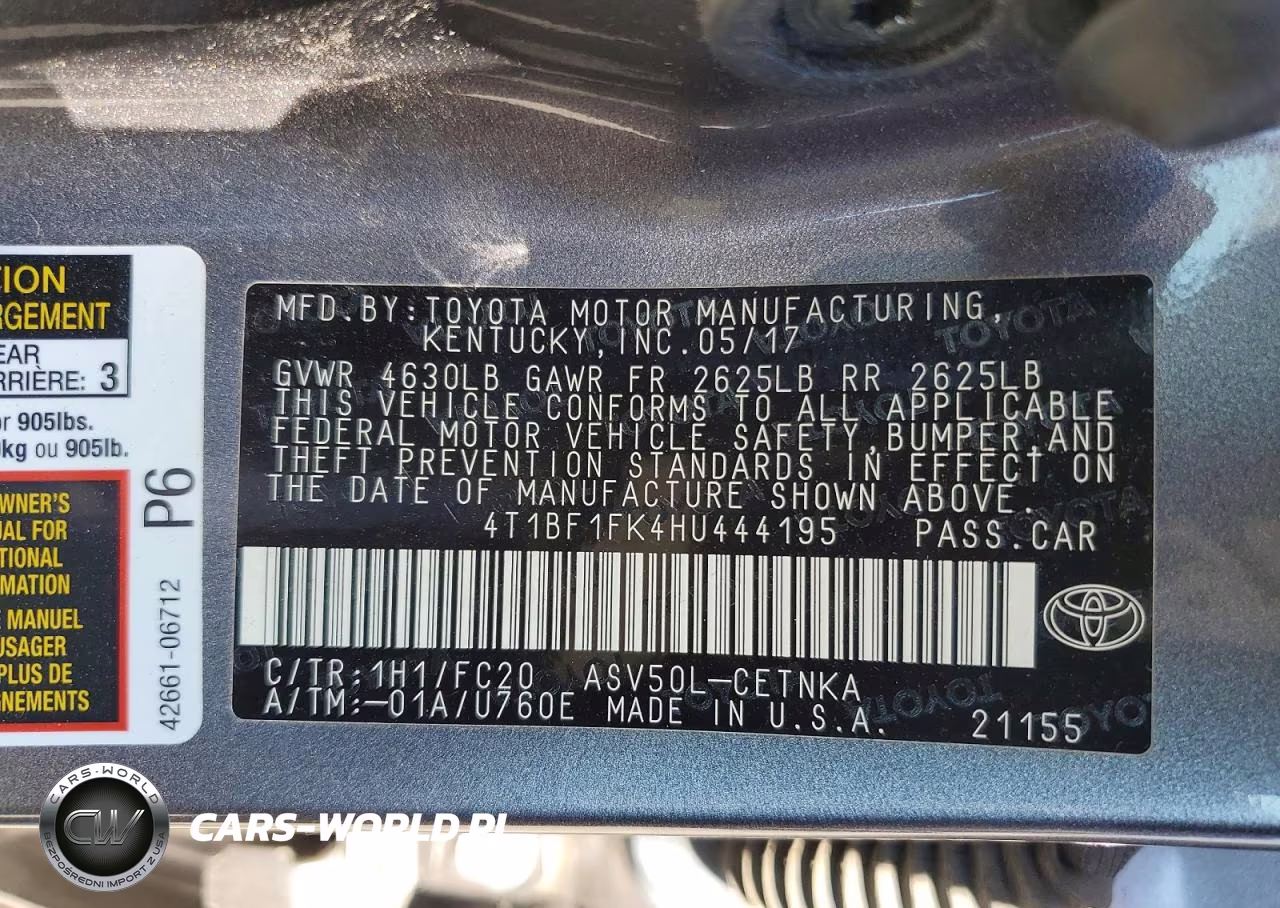 2017 Toyota Camry Le VIN:4T1BF1FK4HU444195 - 13