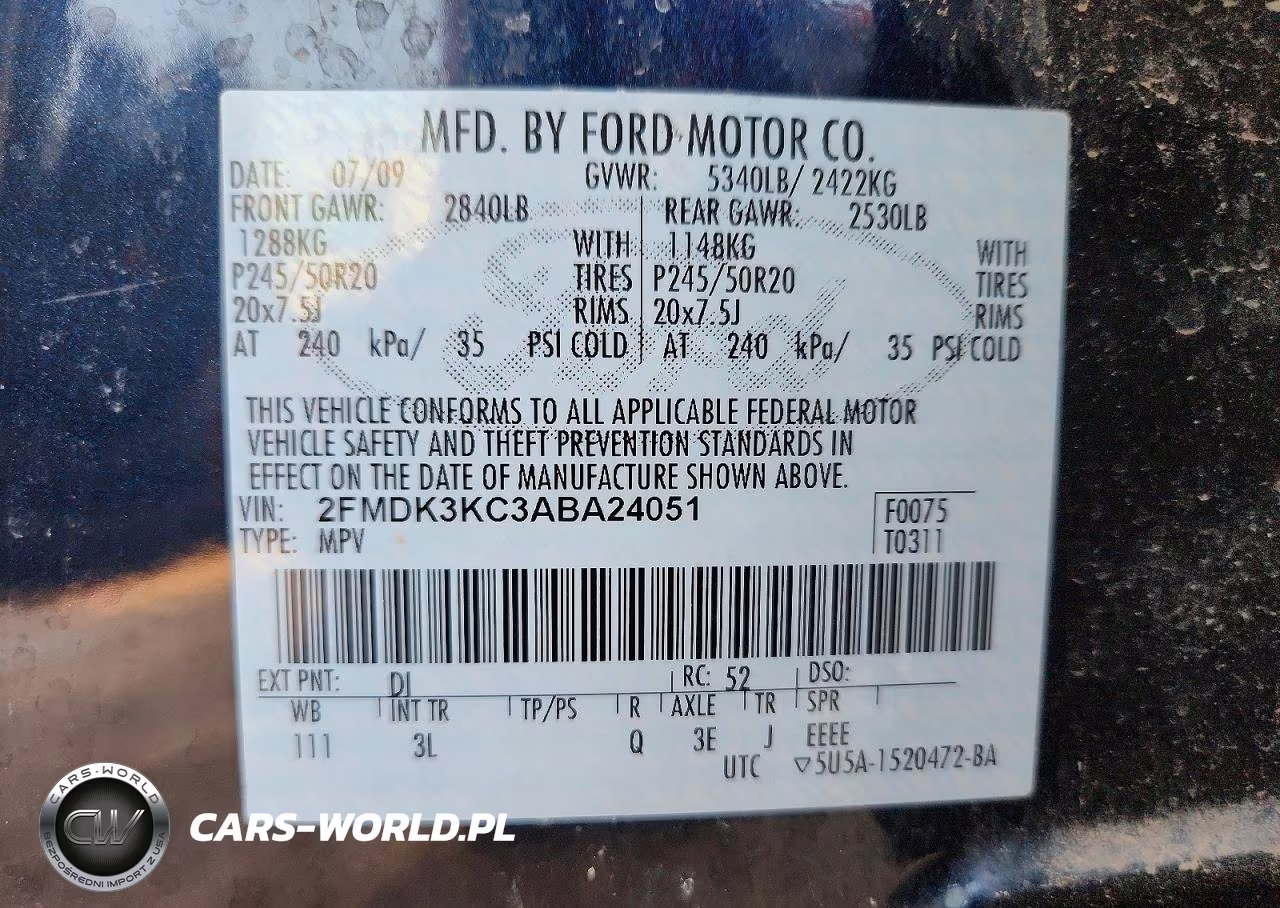 2010 Ford Edge Limited VIN:2FMDK3KC3ABA24051 - 13