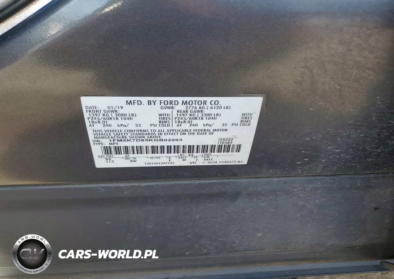 2019 Ford Explorer Xlt VIN:1FM5K7D85KGB02263 - 14