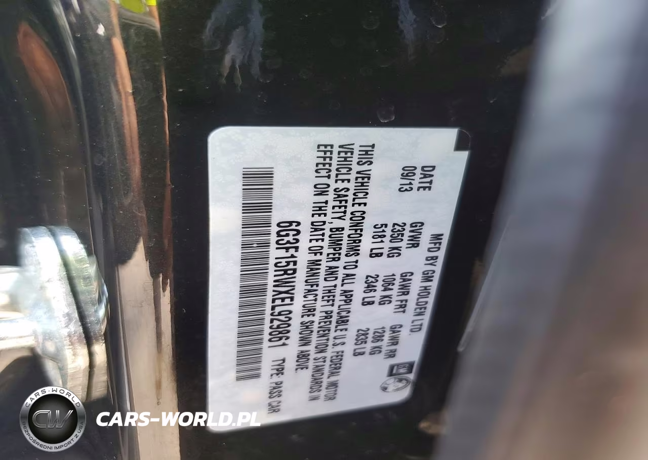 2014 Chevrolet Ss VIN:6G3F15RWXEL929861 - 12